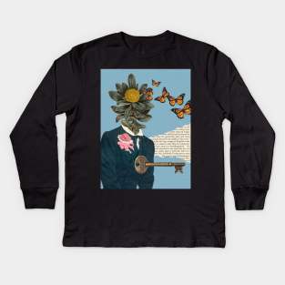 Secret Garden - Collage/Surreal Art Kids Long Sleeve T-Shirt